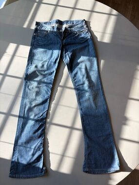 Replay Women's Faded Blue Flare Jeans